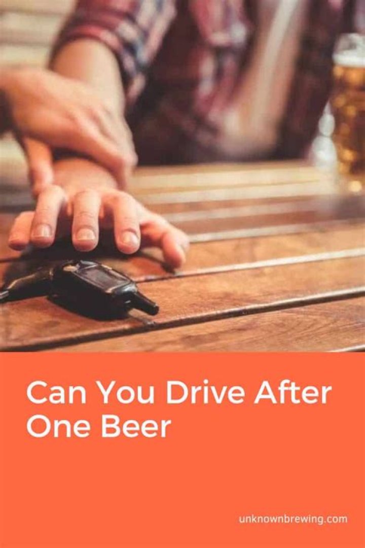 Can I drive after one beer UK?
