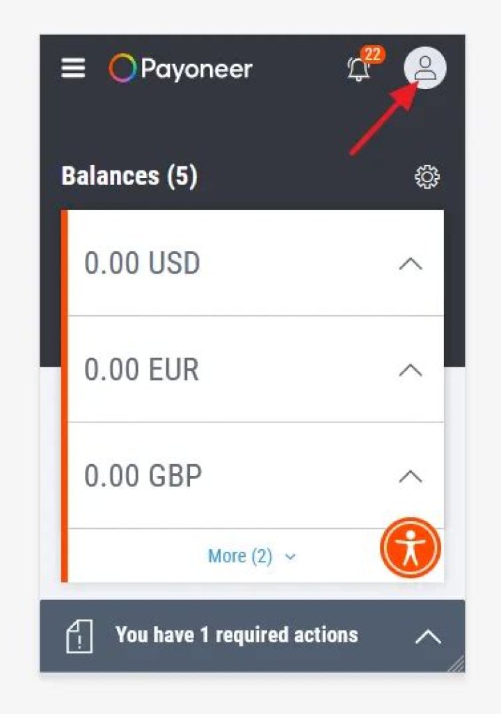 How can I get my Payoneer account number?