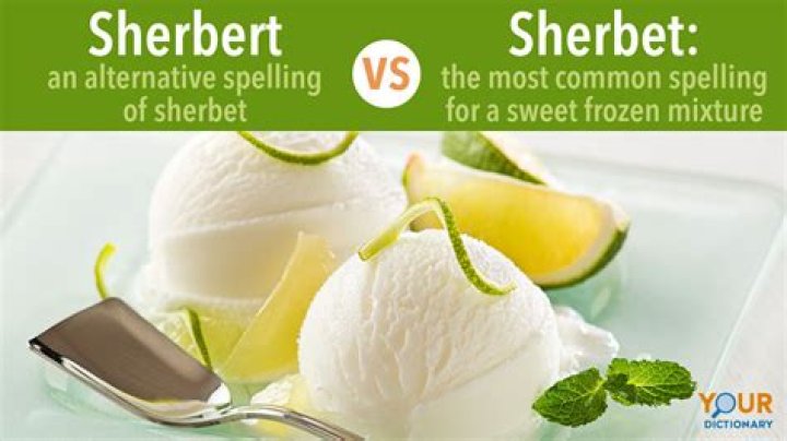 How is sherbet ice cream pronounced?