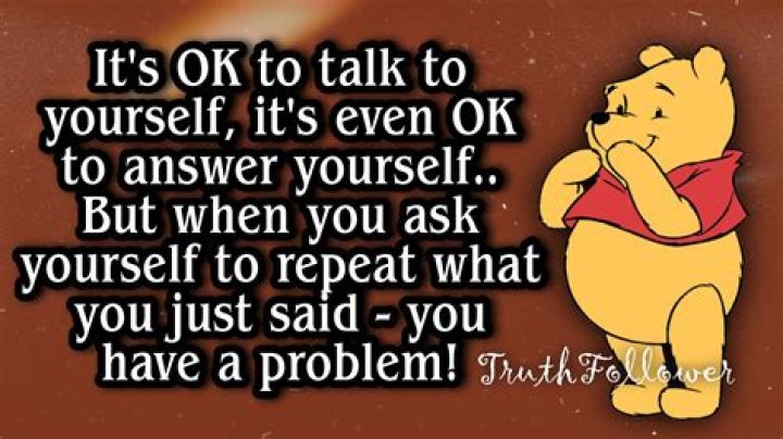 Is it OK to talk to yourself?