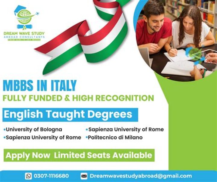 Is MBBS taught in English in Italy?