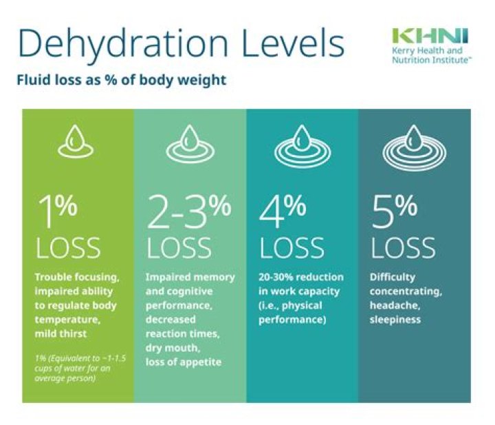 What are the different stages of dehydration?