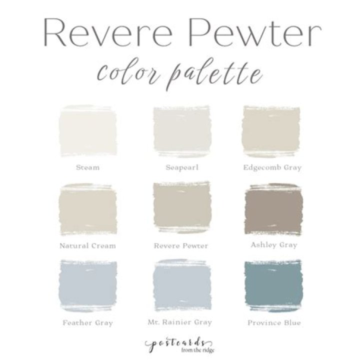 What color is lighter than Revere Pewter?