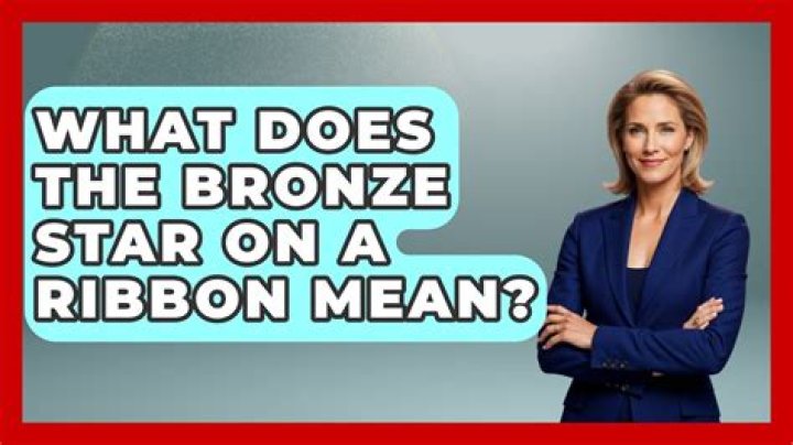 What does a star on a ribbon mean?