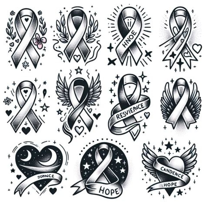 What does black ribbon tattoo mean?