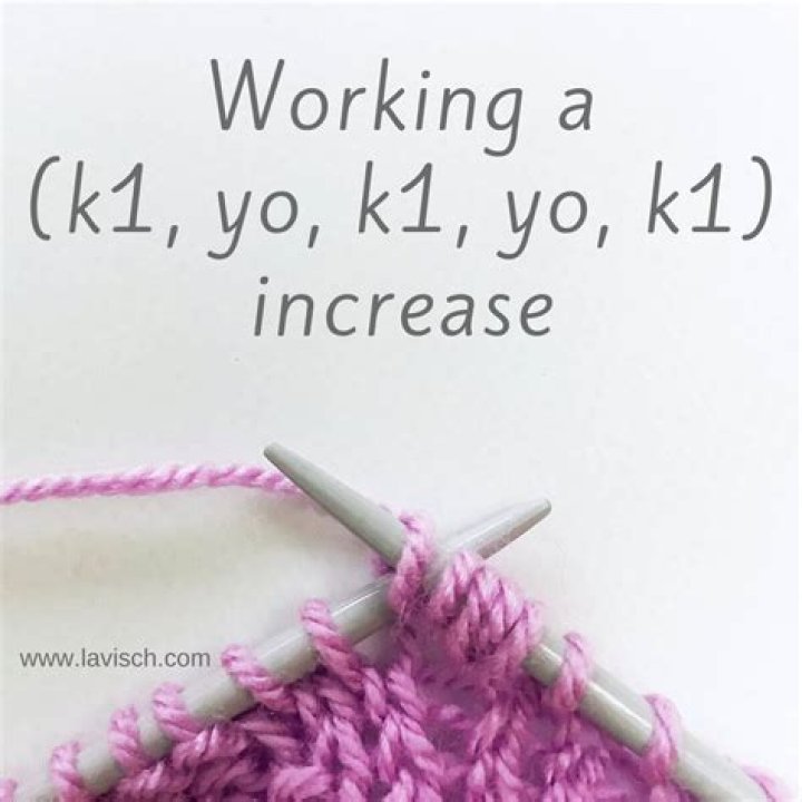 What does K1 yo K1 into next stitch mean?