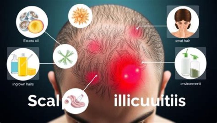 What does scalp folliculitis look like?