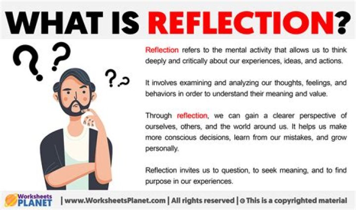 What does student reflection mean?