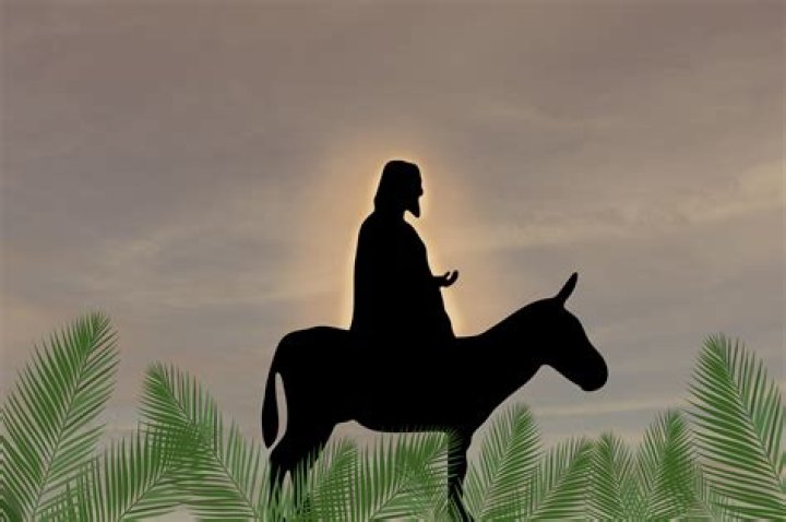 What does the donkey represent in the nativity scene?