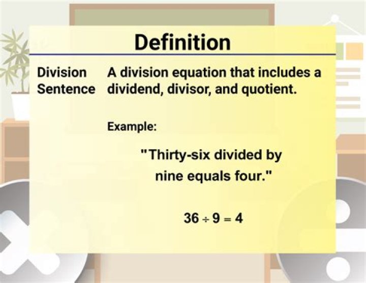 What is division sentence example?
