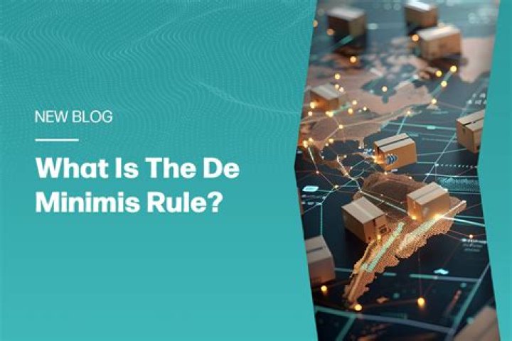 What is the IRS de minimis rule?