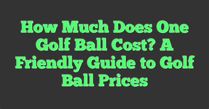 What is the price of one golf ball?