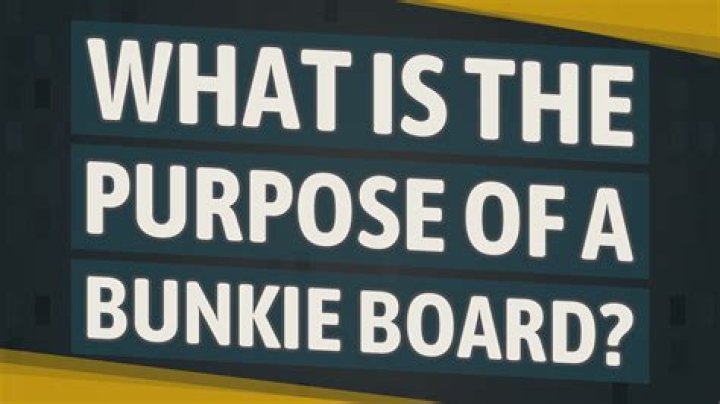 What is the purpose of a bunkie board?