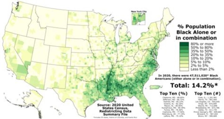 Where do most black people live?