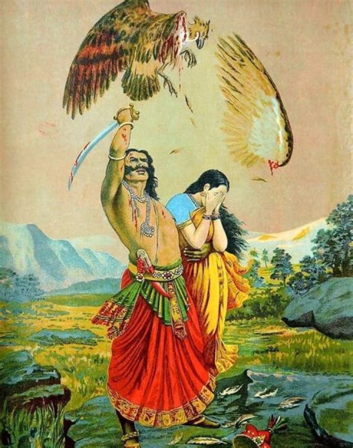 Which bird fought with Ravana who takes Sita?