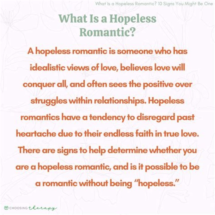 Which MBTI is a hopeless romantic?