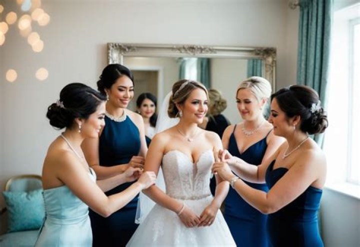 Who gets ready with the bride?